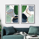 Wall Art 40cmx60cm Abstract Green and Navy 2 Sets Black Frame Canvas – view 2