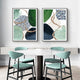 Wall Art 40cmx60cm Abstract Green and Navy 2 Sets Black Frame Canvas – view 3