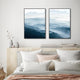 Wall Art 60cmx90cm Blue mountains 2 Sets Black  Frame Canvas – view 2