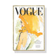 Wall Art 70cmx100cm Vogue Girl Gold Frame Canvas
