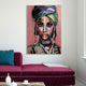 Wall Art 70cmx100cm African woman II Gold Frame Canvas – view 2