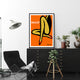 Wall Art 50cmx70cm Orange Legs Black Frame Canvas – view 3