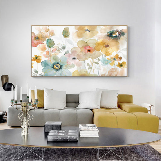Wall Art 60cmx120cm Floral Watercolor Style Wood Frame Canvas – view 2 - Auzzistore