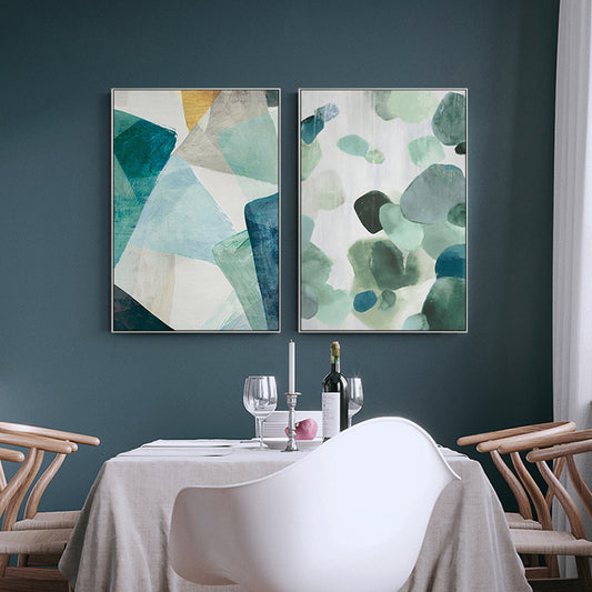 Wall Art 60cmx90cm Green Marble 2 Sets White Frame Canvas – view 2 - Auzzistore