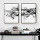 Wall Art 60cmx90cm Stylish Abstract Black 2 Sets Black Frame Canvas – view 2