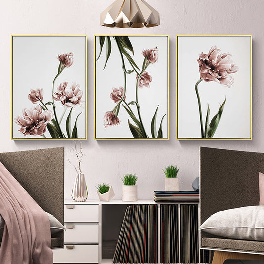 Wall Art 60cmx90cm Tulip Flower 3 Sets Gold Frame Canvas – view 2 - Auzzistore