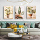 Wall Art 50cmx70cm Botanical Leaves Watercolor Style 3 Sets Gold Frame Canvas – view 2