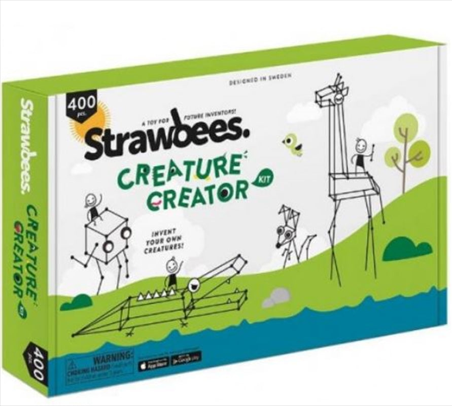 Strawbees Creature Kit - Build Adaptable Animal Kingdom Models with Mood-Changing Eyes