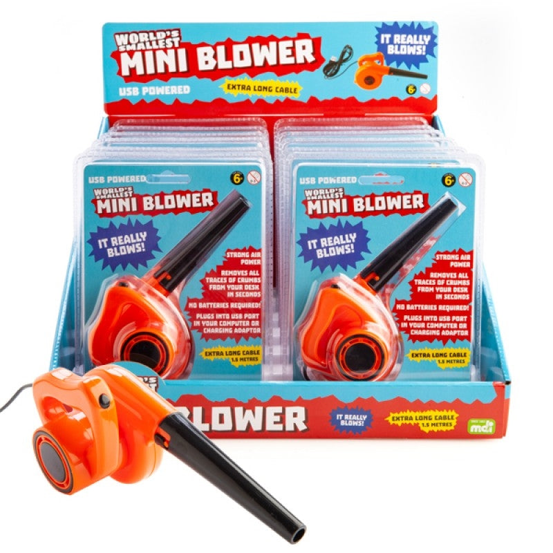 World's Smallest USB Mini Blower V210-2613252, Orange, 1.5m Cable, Desk Crumb Cleaner