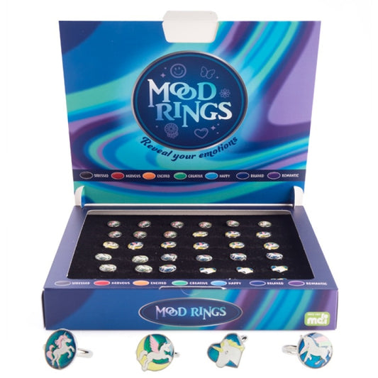 Unicorn Mood Ring - Color-Changing, 4 Unicorn Designs, One Size Fits Most, Sent at Random - Auzzistore