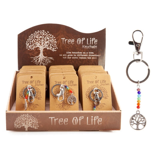 Tree Of Life Rainbow Bead Keychain - Auzzistore