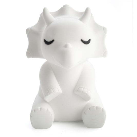 Lil Dreamers Triceratops LED Touch Lamp - 6 Brightness Levels, Soft Silicone, Rechargeable