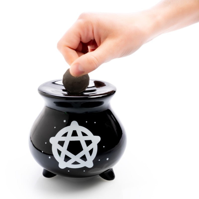 Cauldron Money Bank: High-quality ceramic or durable resin