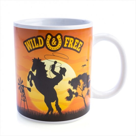 Wild And Free Cowboy Mug - Auzzistore