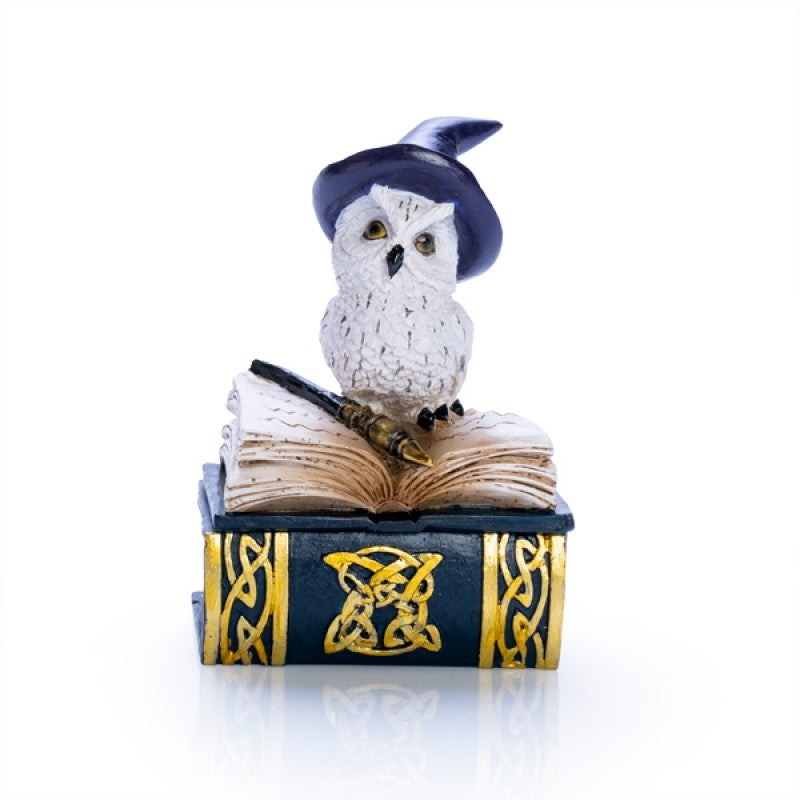 Snowy Owl Book Trinket Box - Decorative Storage, Owl Design