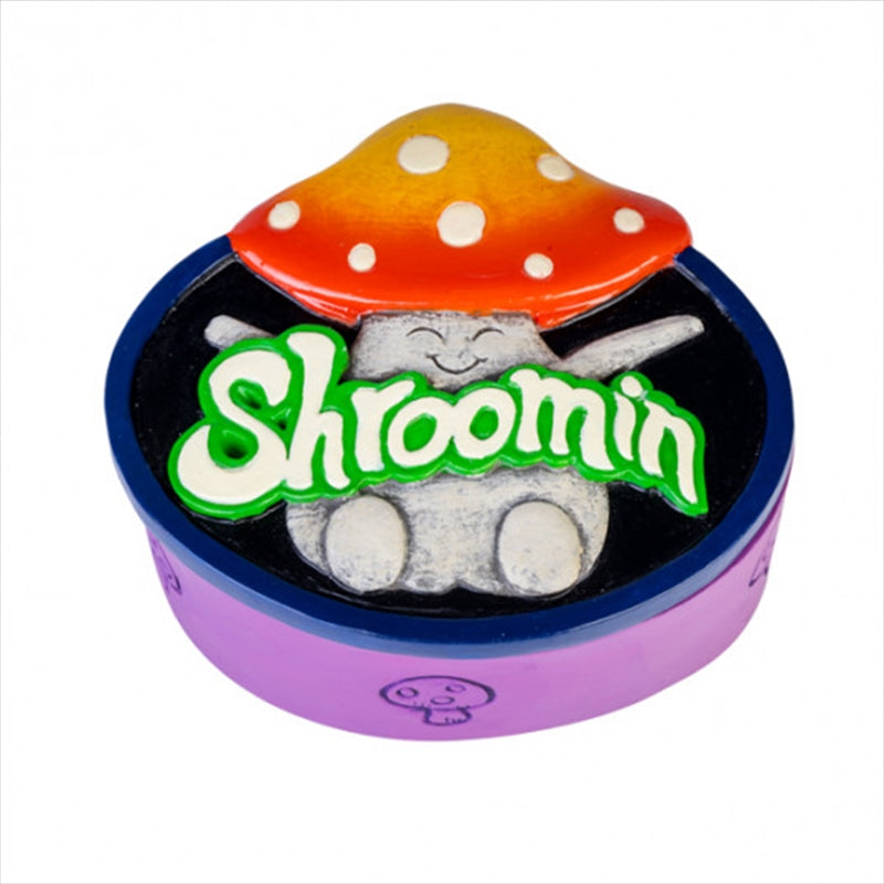 Shroomin Polyresin Trinket Box - Red Mushroom Design, Luxurious Feel
