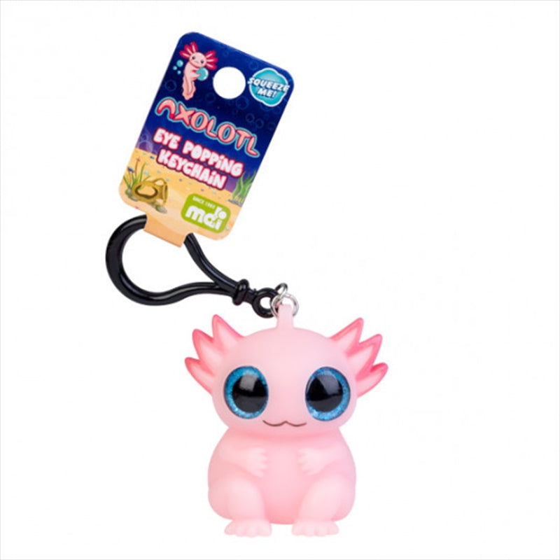 Eye Popping Axolotl Keyring – Squeeze Stress Toy with Bulging Eyes | Cute Keychain Gift