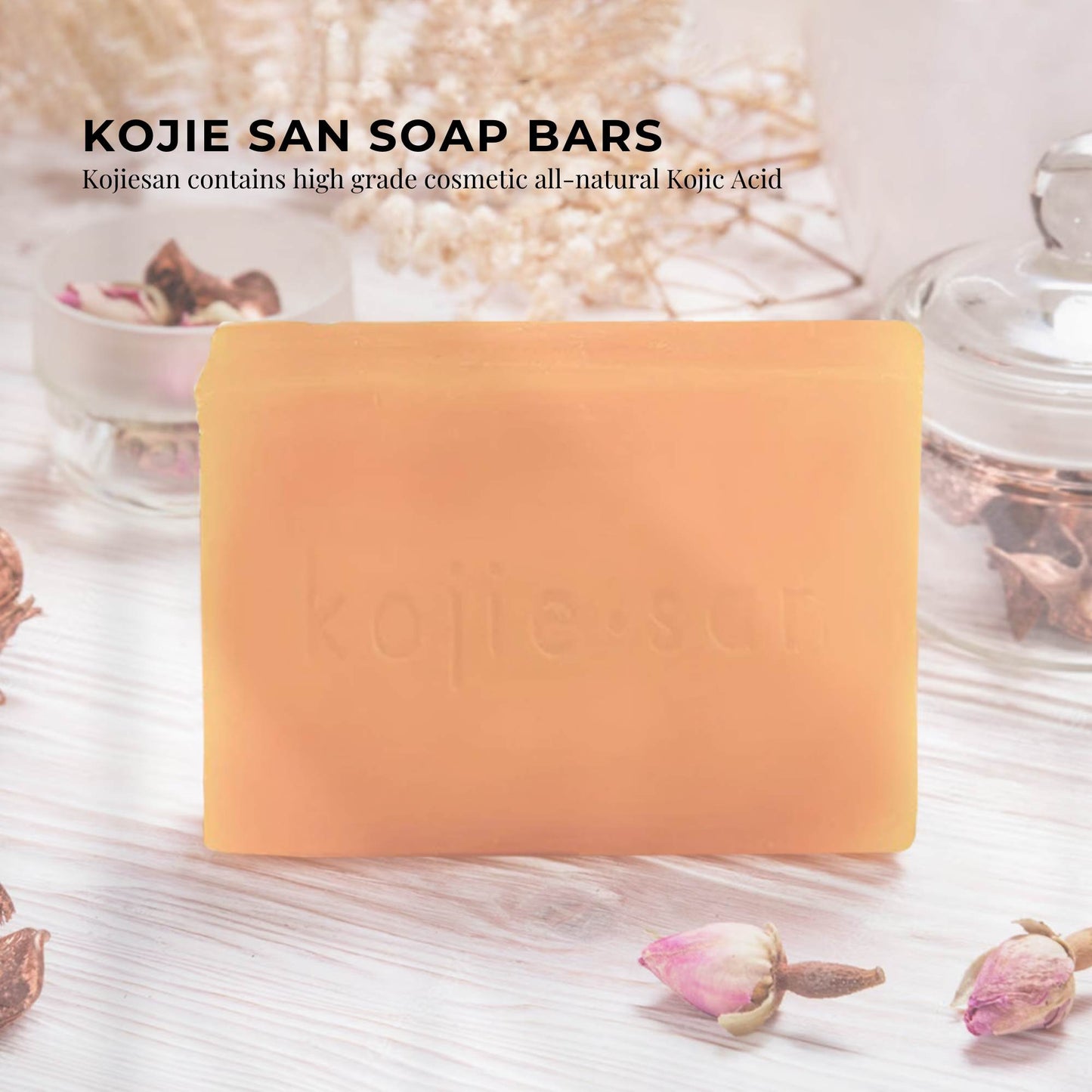 Kojie San Lightening Soap Twin Pack - Original Kojic Acid Bars, 2x135g, All-Natural Skincare