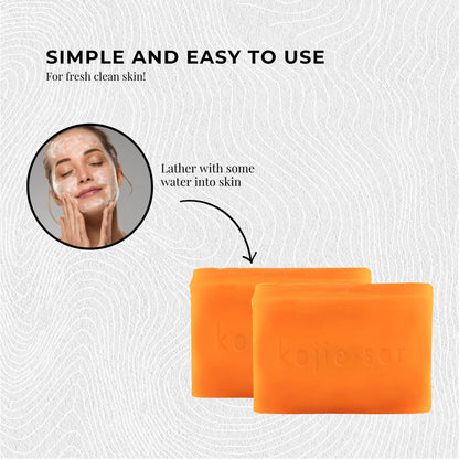 Kojie San Lightening Soap Twin Pack - Original Kojic Acid Bars, 2x135g, All-Natural Skincare