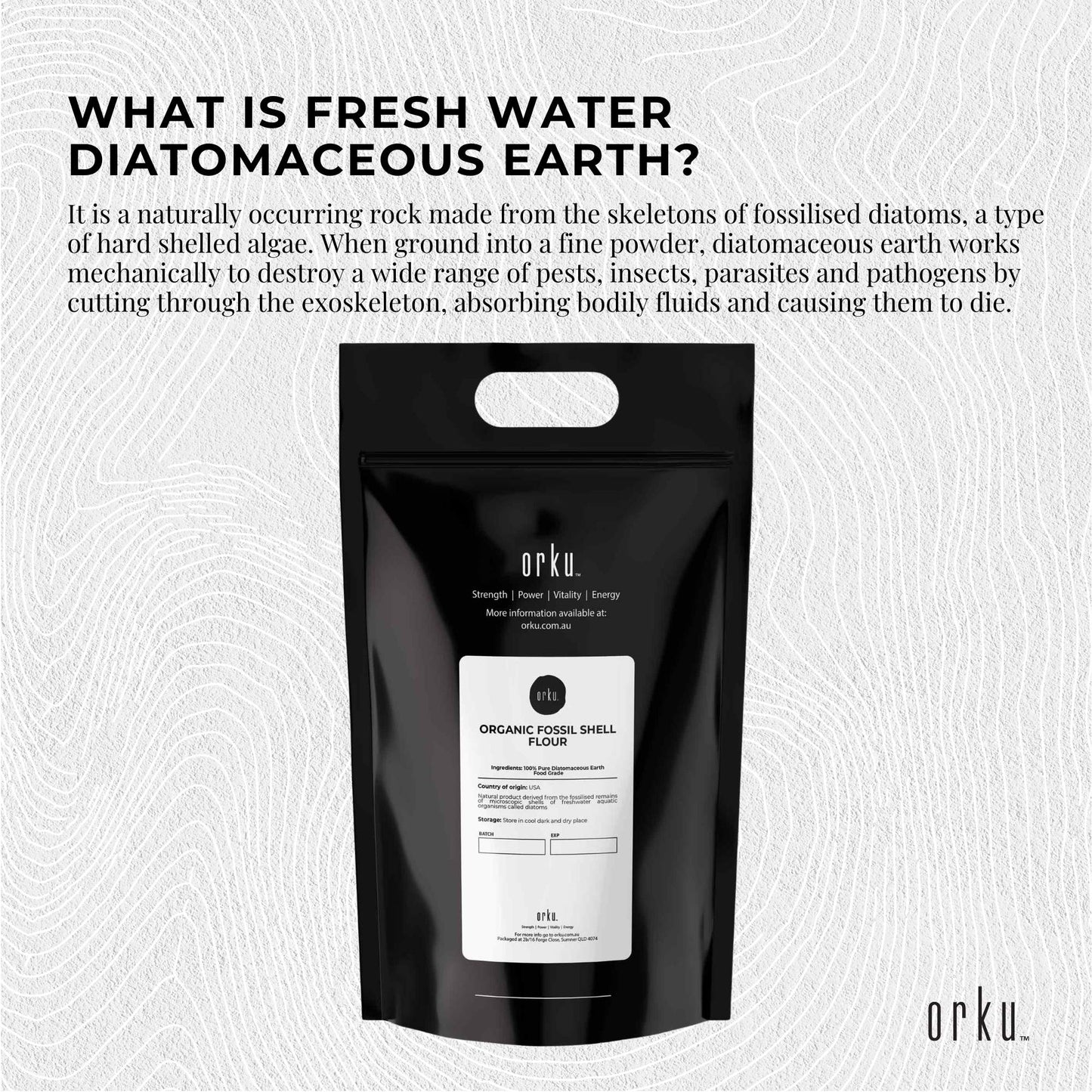 10Kg Organic Food Grade Diatomaceous Earth Powder - Fresh Water Fossil Shell Flour, FDA Approved, Australia Origin