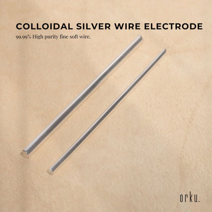 Colloidal Silver Wire Electrodes 7" 18 Gauge 99.99% Pure Soft Temper Rods for Generators