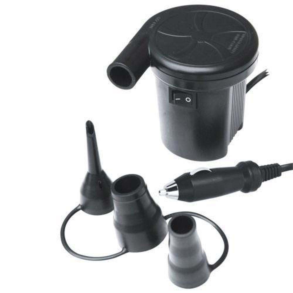 Smayda Air Pump 12V DC Car Plug, 280L/min, Inflates/Deflates, 3 Nozzles, 170cm Lead