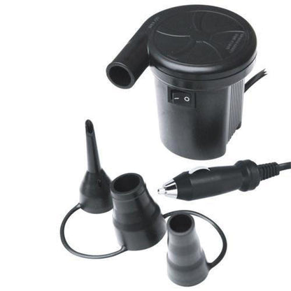Smayda Air Pump 12V DC Car Plug, 280L/min, Inflates/Deflates, 3 Nozzles, 170cm Lead