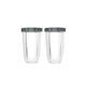 For Nutribullet 2 Tall Cups + 2 Stay Fresh Lid For Nutri 600 and 900 Models – view 2