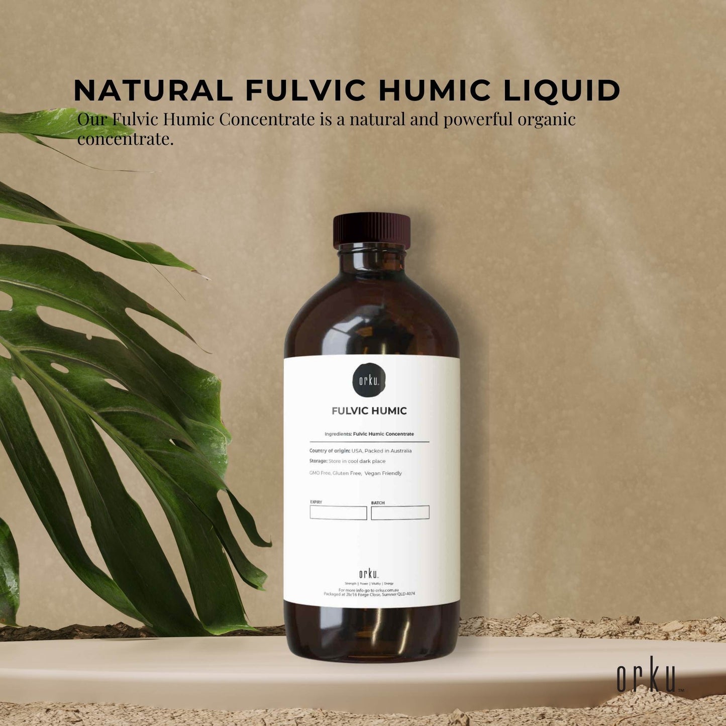 Fulvic Humic Concentrate 500ml - High Mineral Content, Organic, New Mexico Sourced, 70-80% Humic Acid