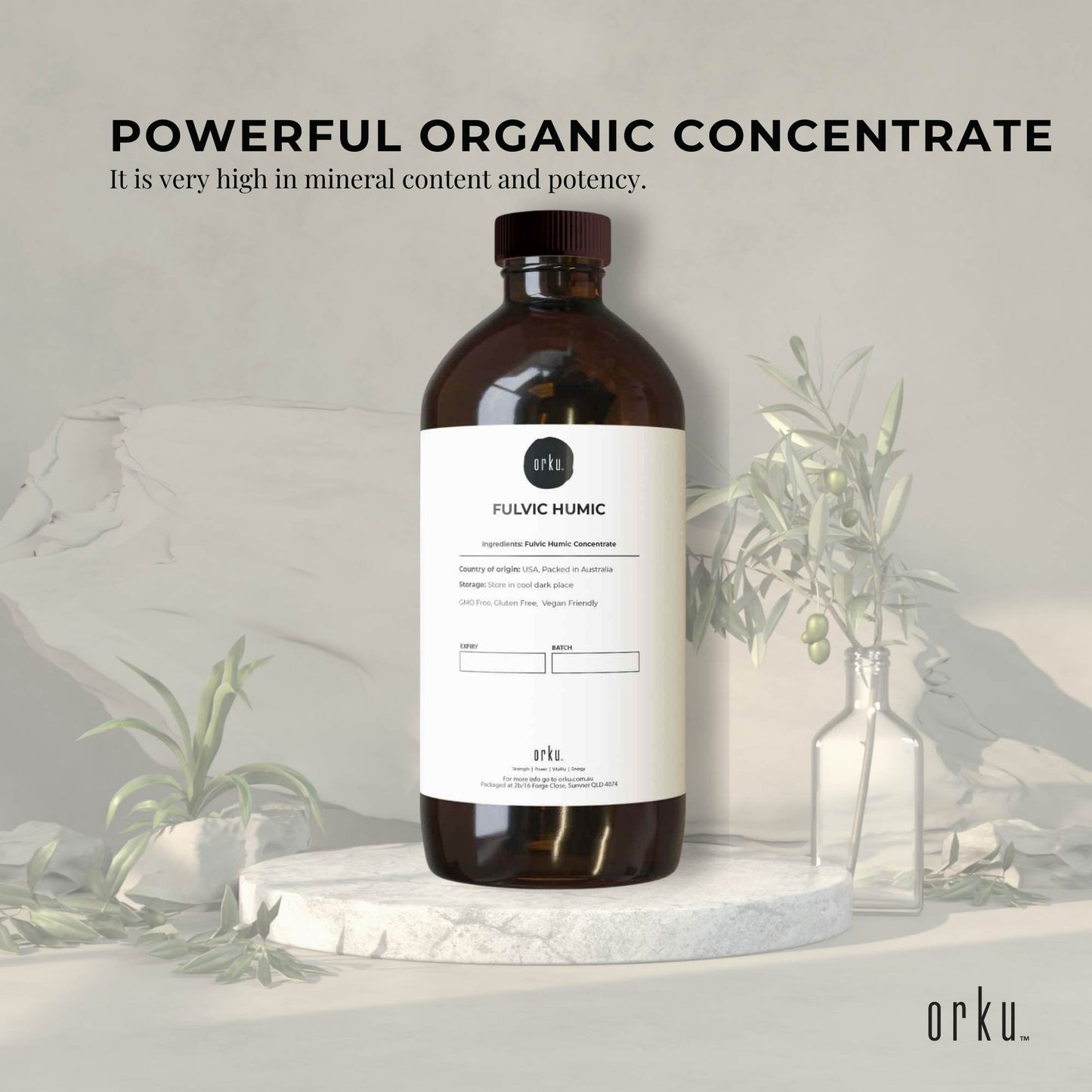 Fulvic Humic Concentrate 500ml - High Mineral Content, Organic, New Mexico Sourced, 70-80% Humic Acid