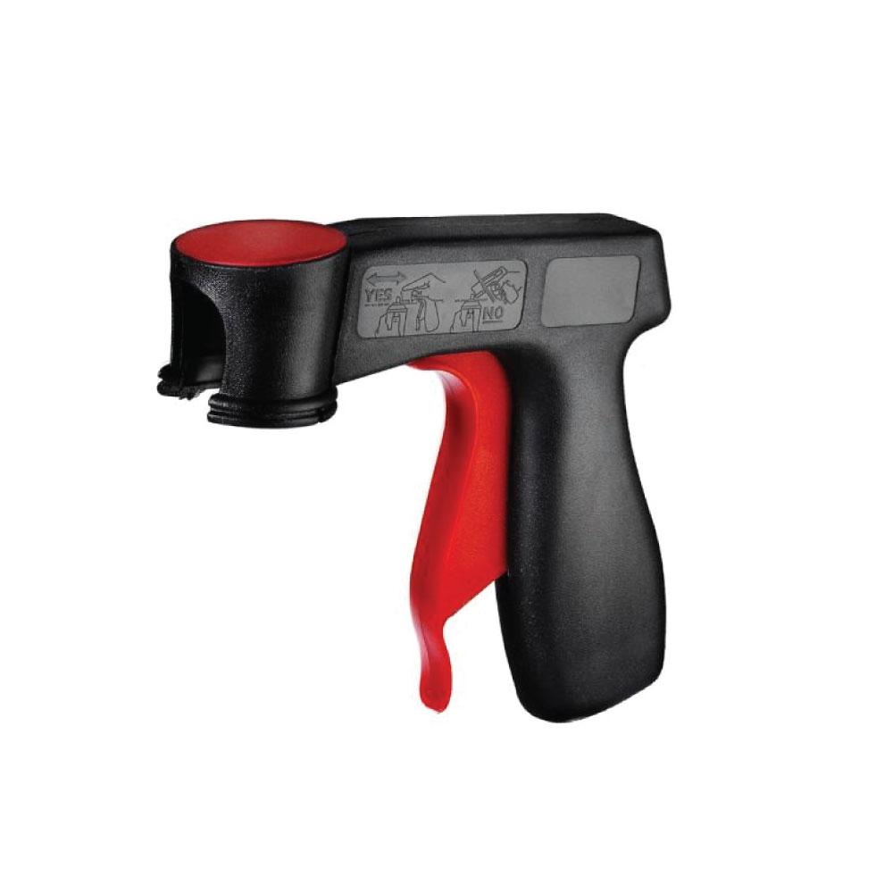 Spray Can Gun Pistol Grip Aerosol Trigger Handle, Universal Fit, Black/Red, 13.5cm, Improves Accuracy & Control