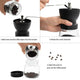 Coffee Bean Grinder - Manual Hand Stainless Ceramic Burr Core Glass Jar Nut Mill – view 6