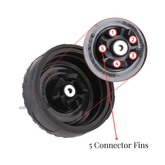 For Nutri Ninja Extractor Blade - 5 Fin Female Connection Replacement Part – view 2