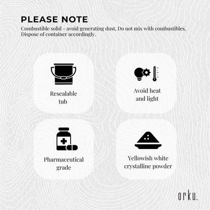 5kg Pharmaceutical Grade Sodium Ascorbate Powder - Buffered Vitamin C, Resealable Tub, Non-Acidic, Soluble