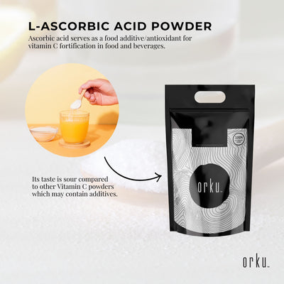 5kg Sodium Ascorbate Powder - Buffered Vitamin C, Pharmaceutical Grade, Resealable Bag