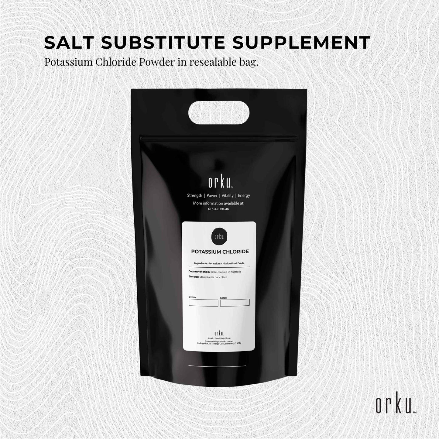 20kg Pure Potassium Chloride KCL E508 Food Grade Powder - Resealable Tub, Nutrient Supplement