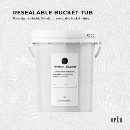 Pure Potassium Chloride KCL E508 1.3kg Food Grade Powder, Resealable Tub, Nutrient Supplement
