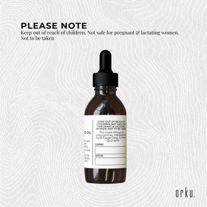 Orku 25ml Organic Neem Seed Oil - Cold Pressed, Virgin, Pharmaceutical Grade, Azadirachtin Rich