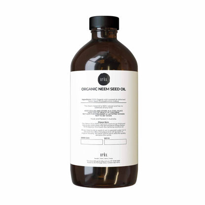 Orku 500ml Organic Neem Seed Oil Cold Pressed Azadirachtin Indica for Skin & Hair Care