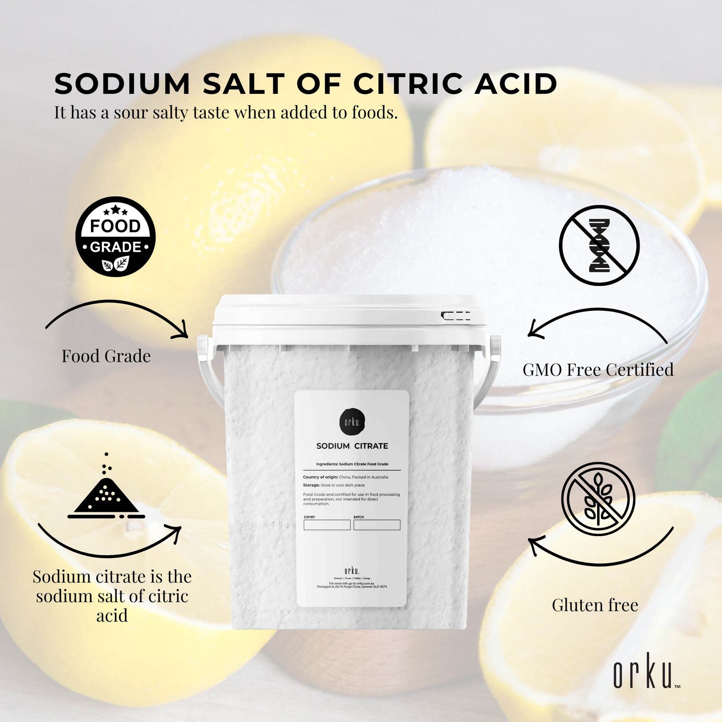 Himalayan Salt Collective 1.3Kg Sodium Citrate Powder - Food Grade, GMO Free, Trisodium Salt, Preservative