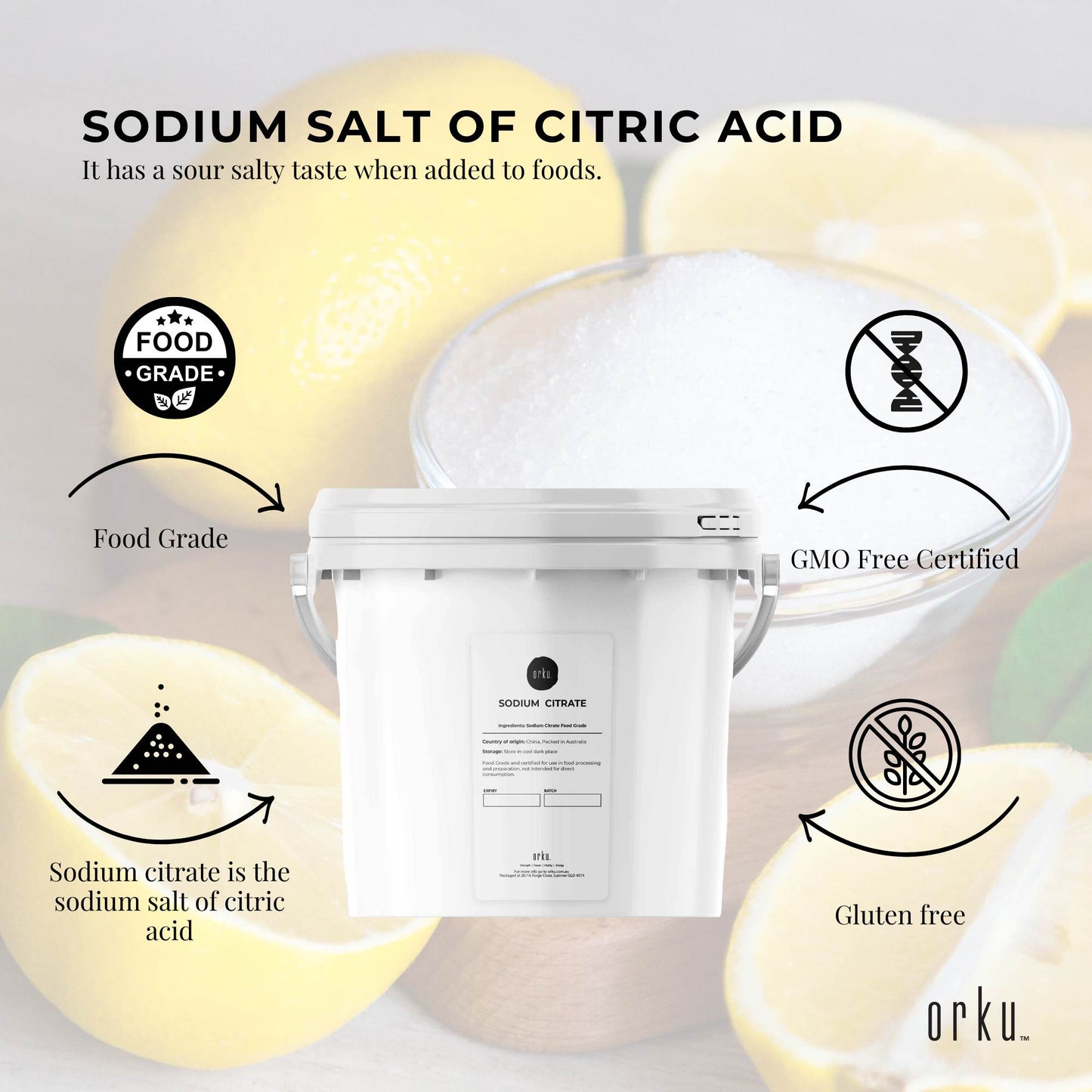 Himalayan Salt Collective 5Kg Sodium Citrate Powder - Food Grade Trisodium Acid Salt Preservative