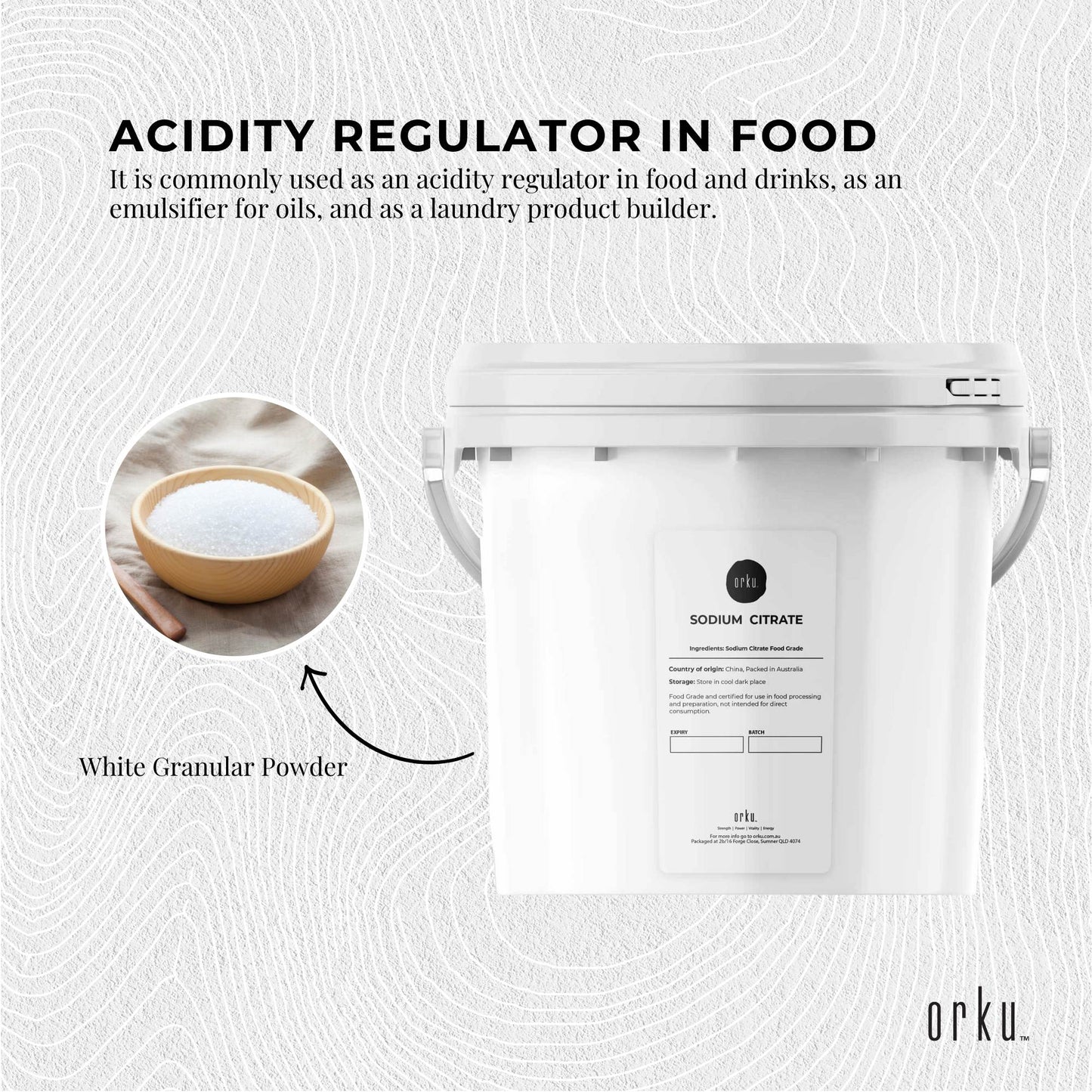 Himalayan Salt Collective 5Kg Sodium Citrate Powder - Food Grade Trisodium Acid Salt Preservative