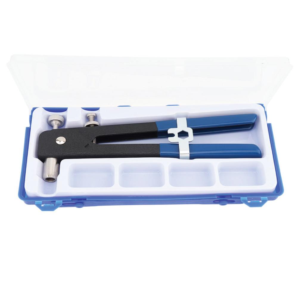 V238 106-Piece Threaded Insert Rivet Kit, Nut Riveter Setter Tool, M3-M8 Mandrels, Steel, Rubber Handle