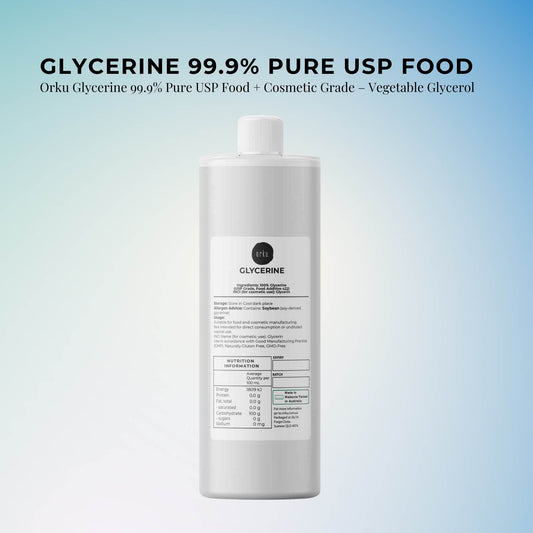 Orku 500ml Glycerine 99.9% Pure USP Food + Cosmetic Grade – Vegetable Glycerol – view 2 - Auzzistore