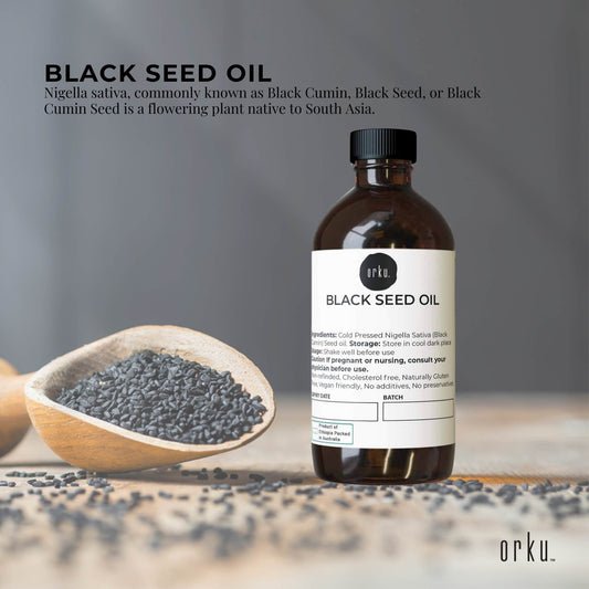 Orku 100ml Ethiopian Black Seed Oil - Cold Pressed, Non-Refined, Vegan, Gluten-Free – view 2