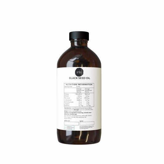 Orku Ethiopian Black Seed Oil 500ml - Cold Pressed, Non-Refined, Vegan, GMO-Free