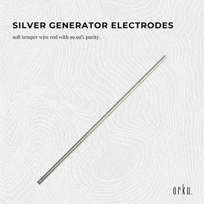 Colloidal Silver Wire Electrodes 99.99% Pure, 8" 18 Gauge Soft Temper Rods, 2-Pack