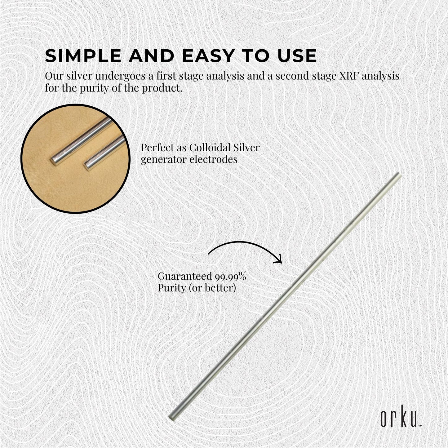 Colloidal Silver Wire Electrodes 99.99% Pure, 8" 18 Gauge Soft Temper Rods, 2-Pack