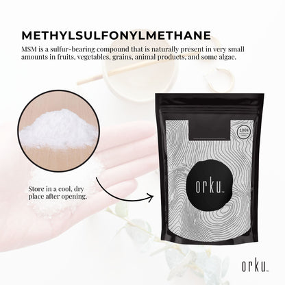 1kg MSM Powder/Crystals - 99% Pure Methylsulfonylmethane, Odourless, Pharmaceutical Grade, Resealable Bag