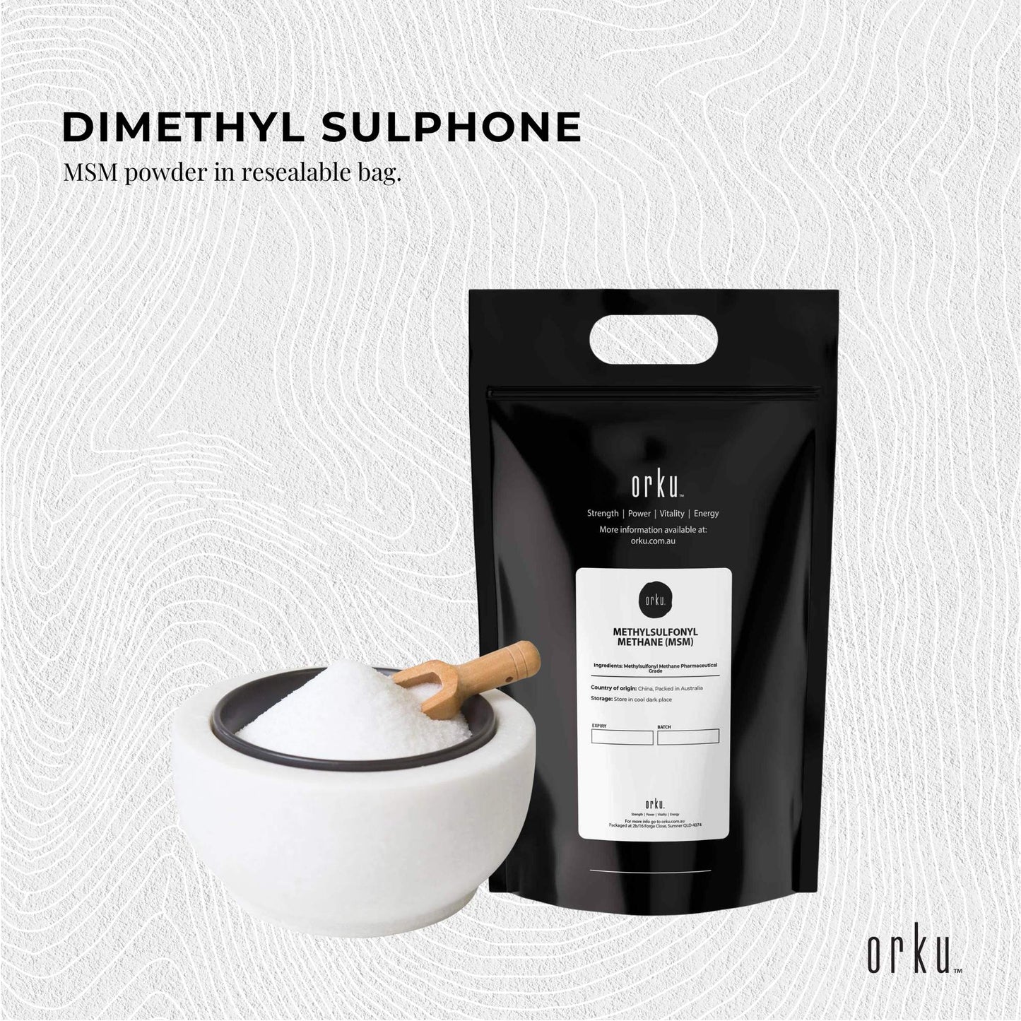 10kg MSM Powder/Crystals - 99% Pure Methylsulfonylmethane, Odourless, Pharmaceutical Grade, Resealable Bag